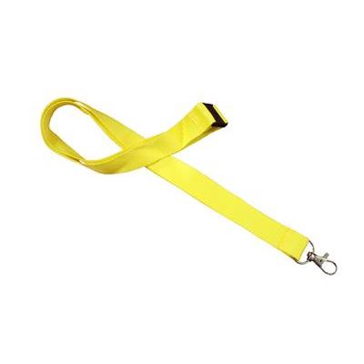 Lanyard 20mm, Yellow - hook+safety buckle