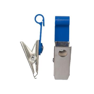 Crocodile clip on sport hook - Blue