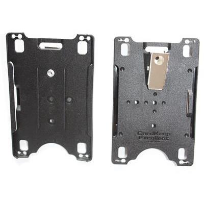 Card holder Excellent, Black+metal clip - Vertical