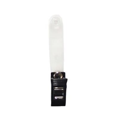 Crocodile clip in plastic +ID strip, Black