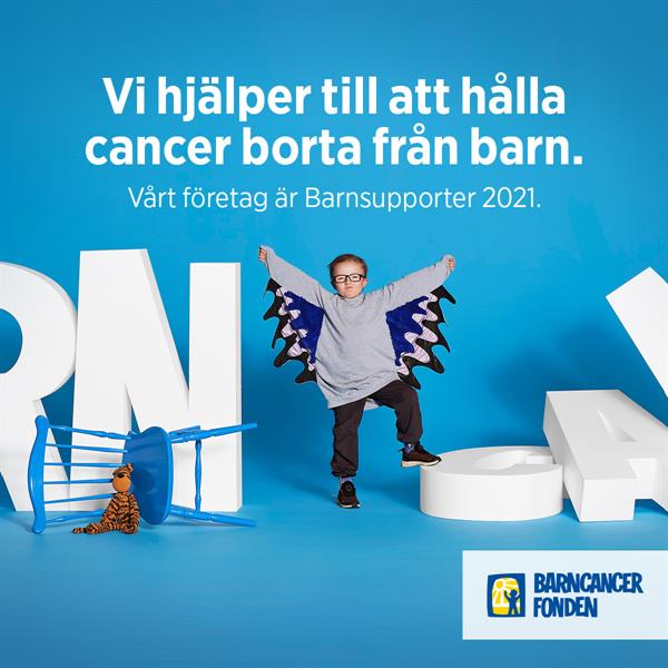 Seriline support the Swedish Childhood Cancer Fund