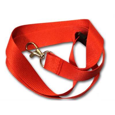 Lanyard 20mm, Red - hook+safety buckle
