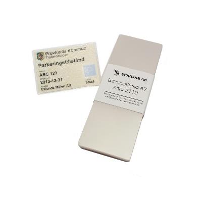 Laminated pocket A7 Authorization Card