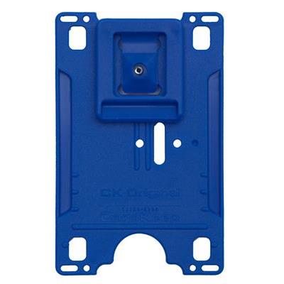 Card holder Excellent w. plastic clip, Blue (V)