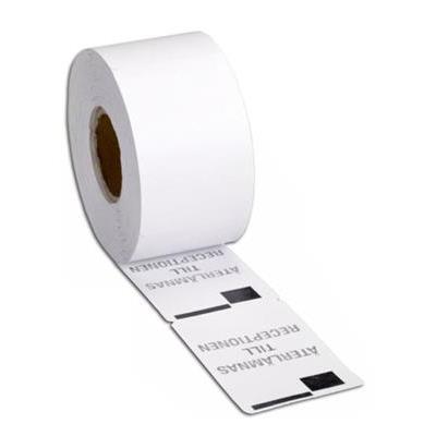 Labels On a Roll CR80 White Backside Print Blackm.