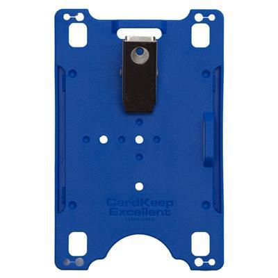 Card holder Excellent w. metal clip, Blue (V)